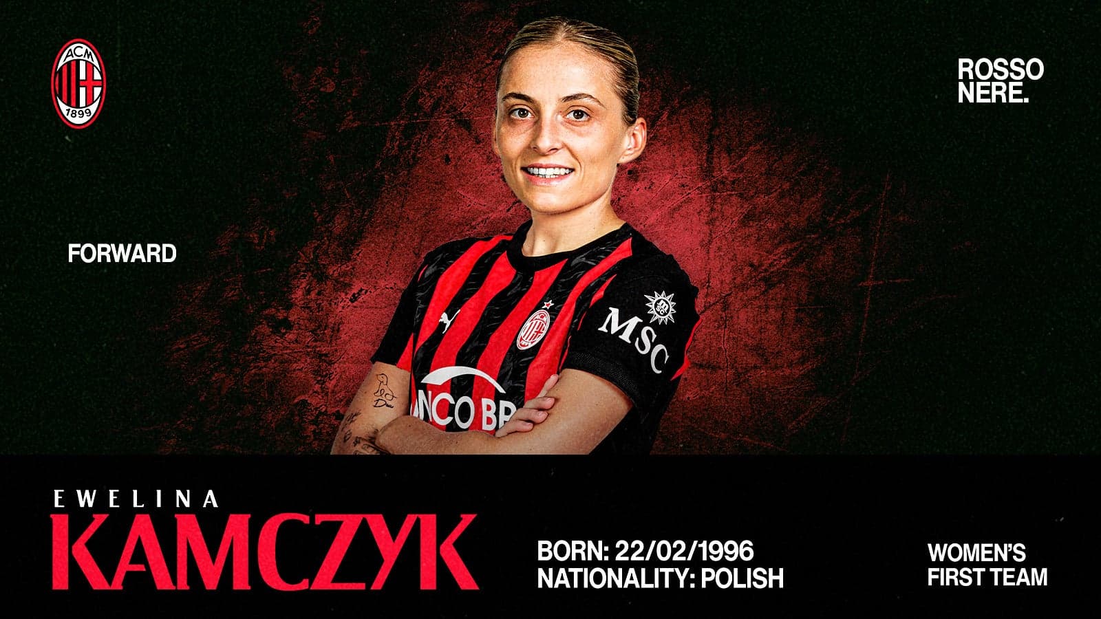 OFFICIAL STATEMENT: EWELINA KAMCZYK