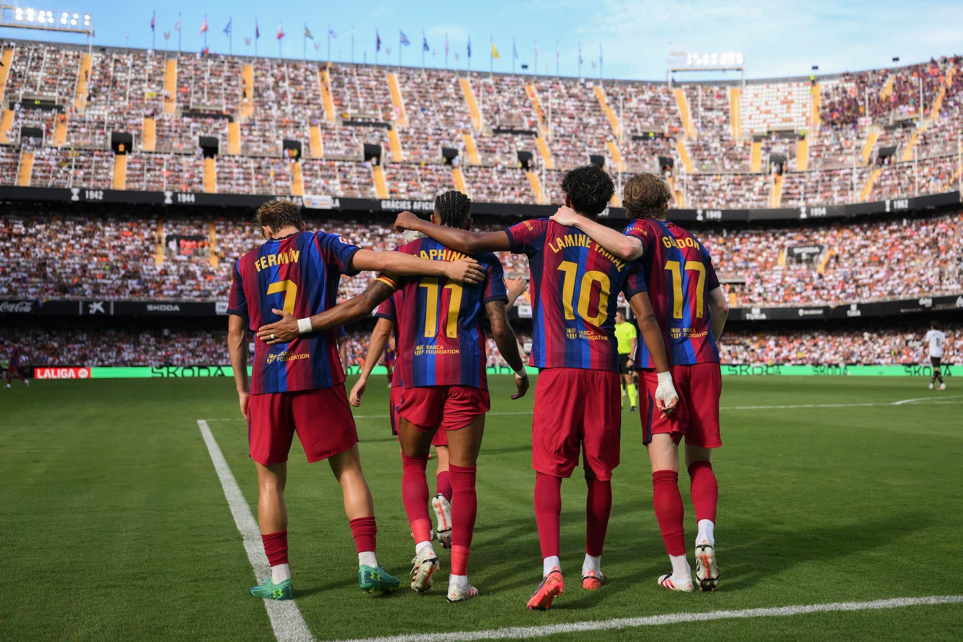 Barcelona make history after scoring 17 goals in first four La Liga games – but there is a warning