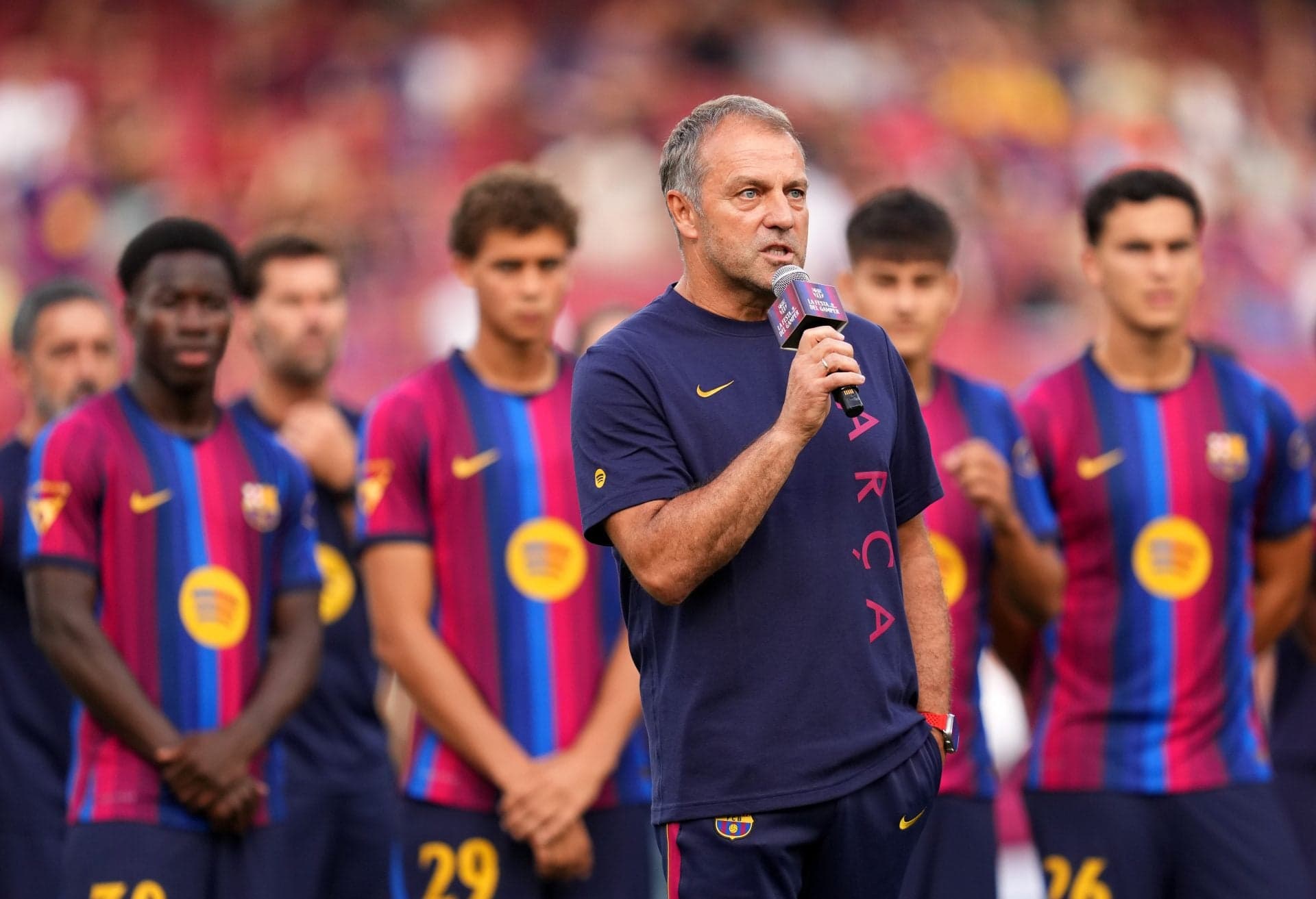 Hansi Flick opens up on Barcelona’s striker hunt, praises Hamza Abdelkarim: ‘We’re looking for that player’