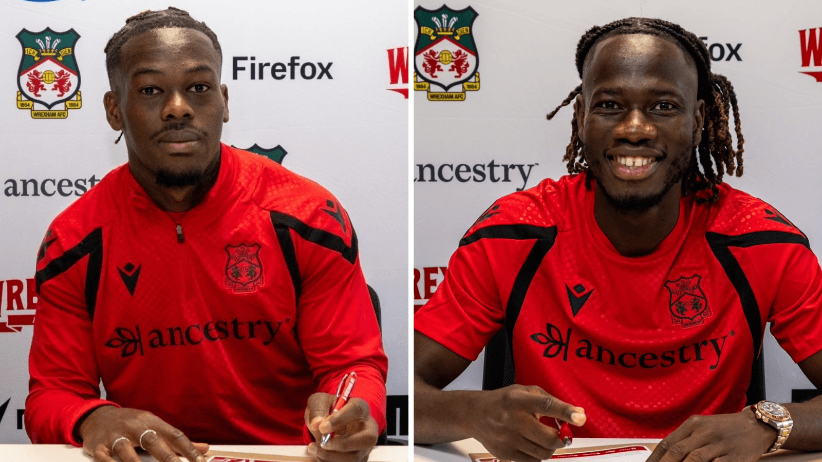 Wrexham complete signings of Ekomie and Kabore