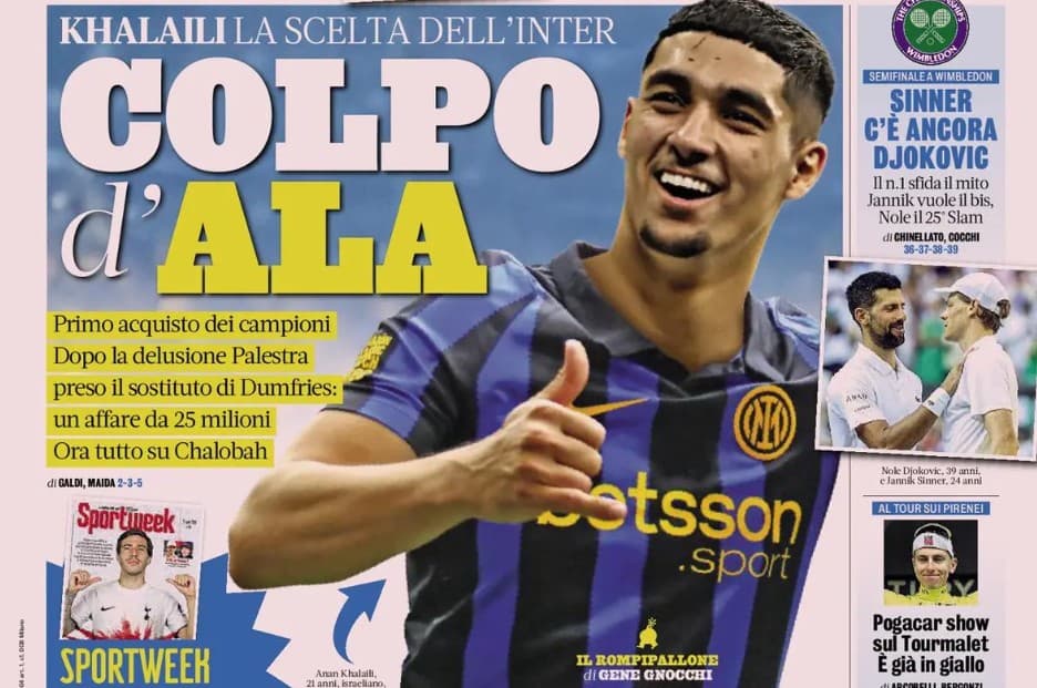 Today’s Papers – Inter welcome Khalaili, big Fiorentina deal