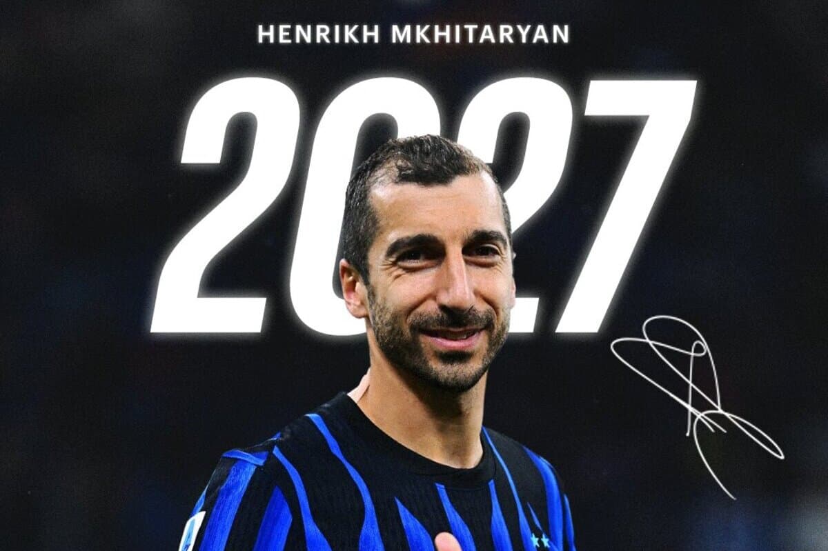 Official: Inter hand new contract extension to 37-year-old Mkhitaryan