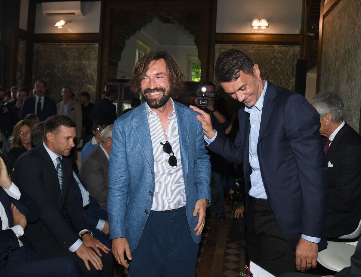 The strong bond between Mancini and Pirlo after exchanging Italy roles