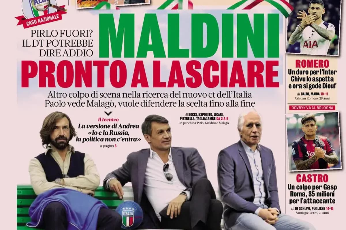 Today’s Papers: Italy in total chaos, Maldini ready to leave, Juventus alarms