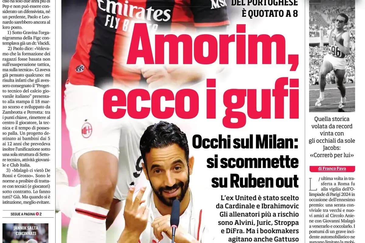 Today’s Papers: Amorim already under scrutiny, Juventus alarms