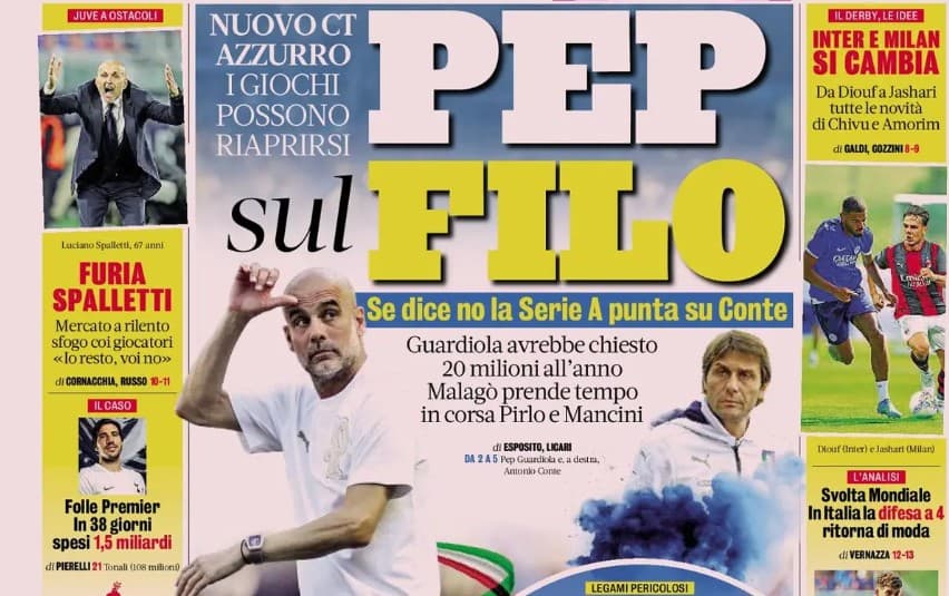 Today’s Papers – Guardiola down to the wire, furious Spalletti
