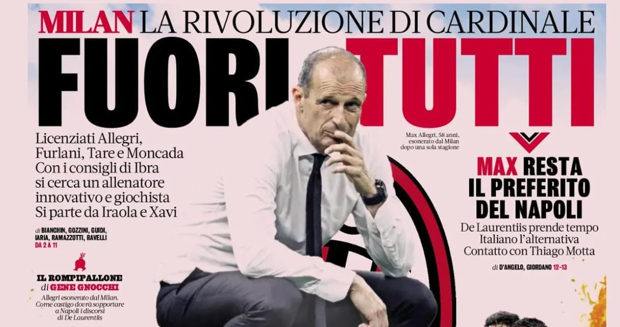 Today’s Papers – Milan fire everyone, young Italy, more Spalletti powers