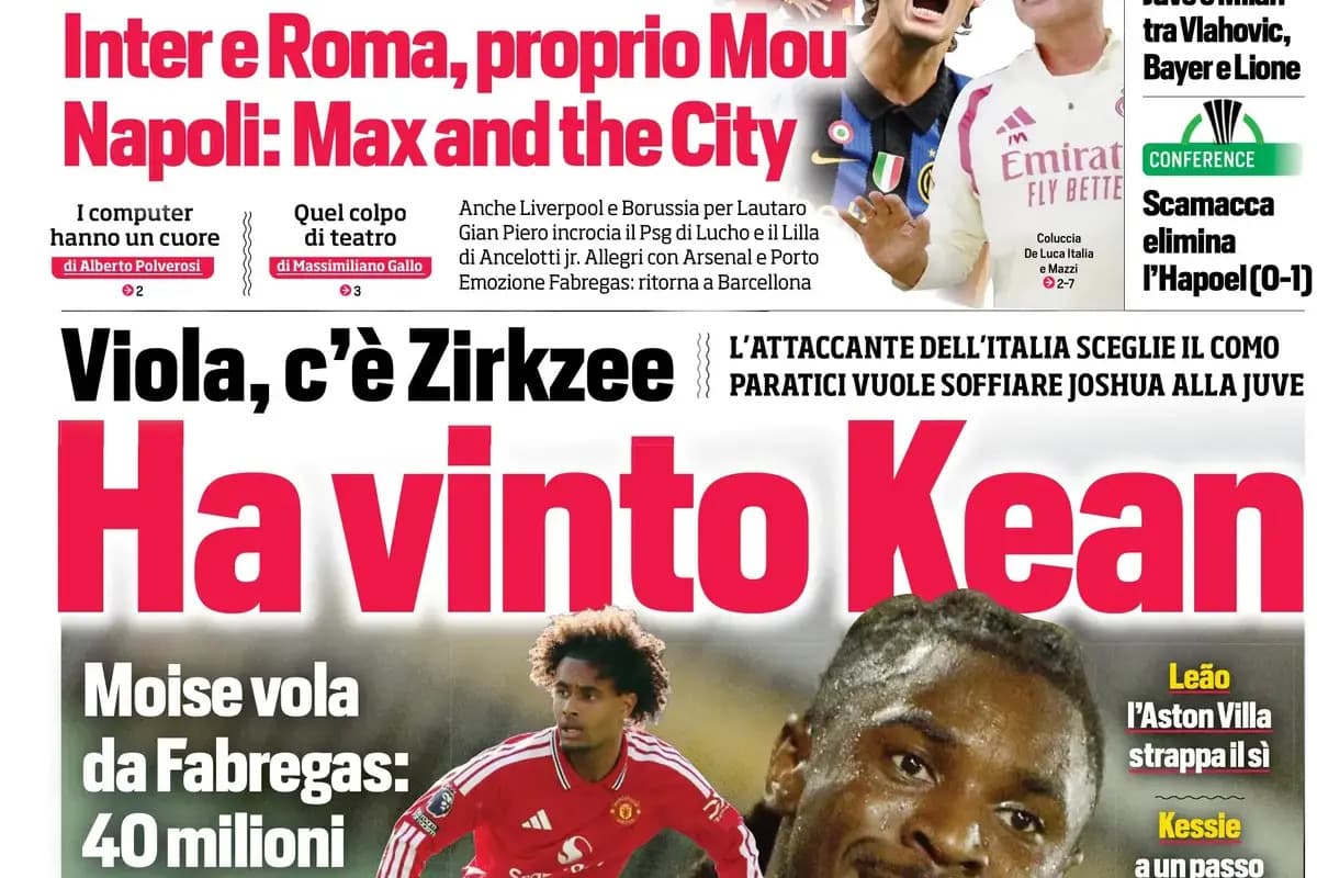Today’s Papers: Champions League draw, Fabregas derby, Kean has won