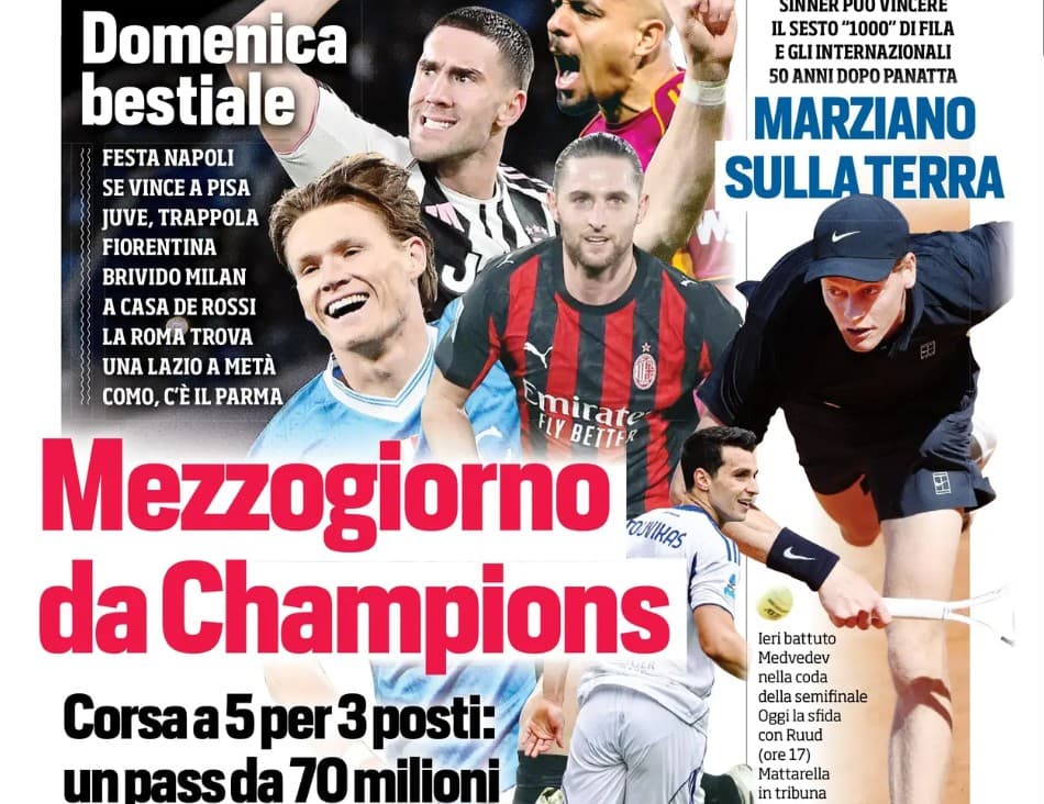 Today’s Papers – Crazy Serie A Sunday for 70m Champions League boost