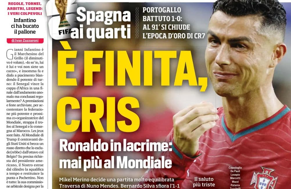 Today’s Papers – It’s over for Ronaldo, Juventus move for Pellegrino