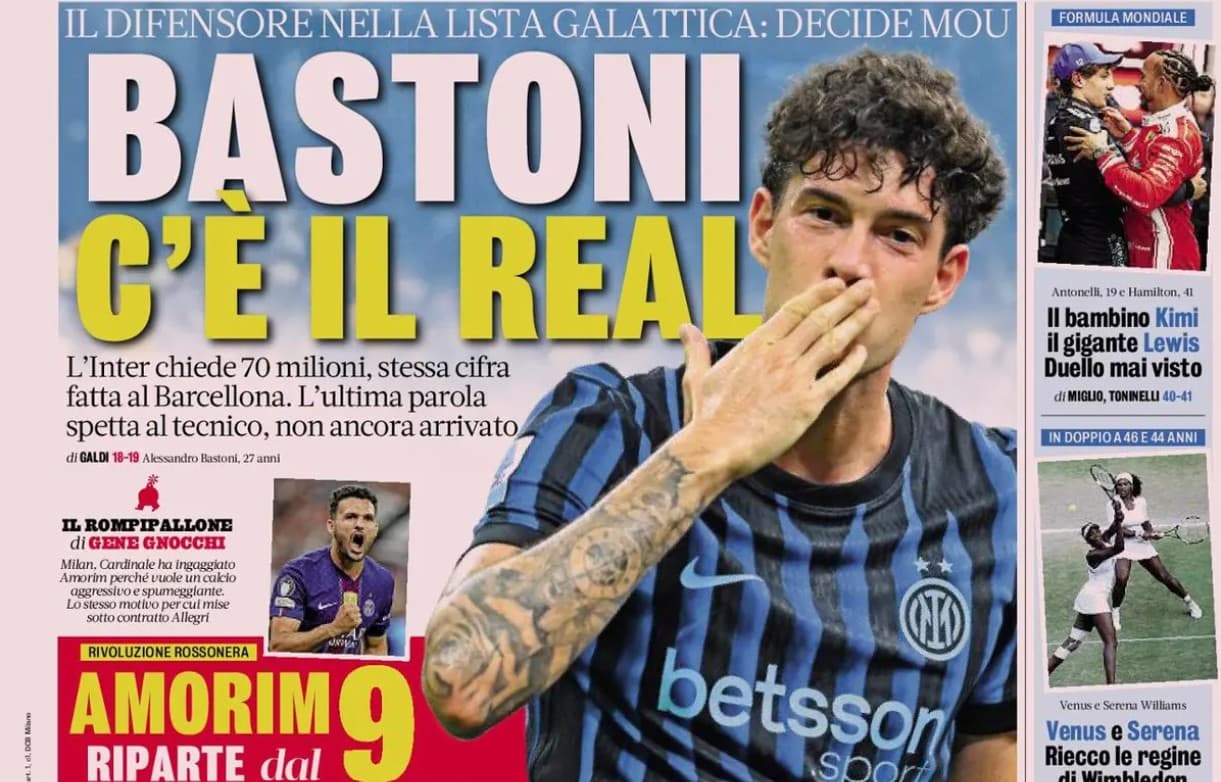 Today’s Papers – Inter book Palestra, but Real Madrid want Bastoni