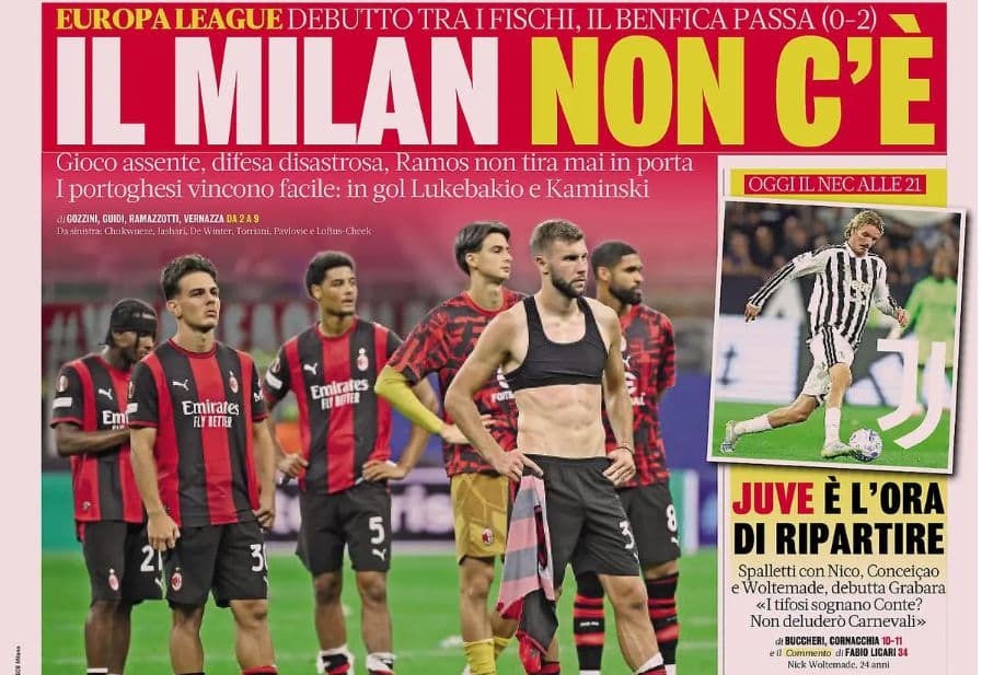 Today’s Papers – Poor Milan, Juventus chance for Woltemade