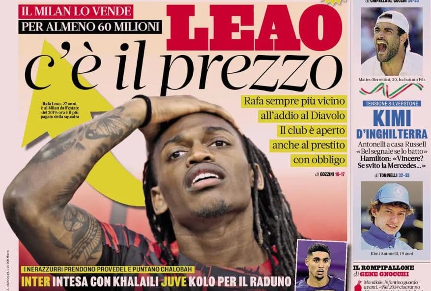 Today’s Papers – Leao’s price tag, Spalletti pushes for more Juventus signings