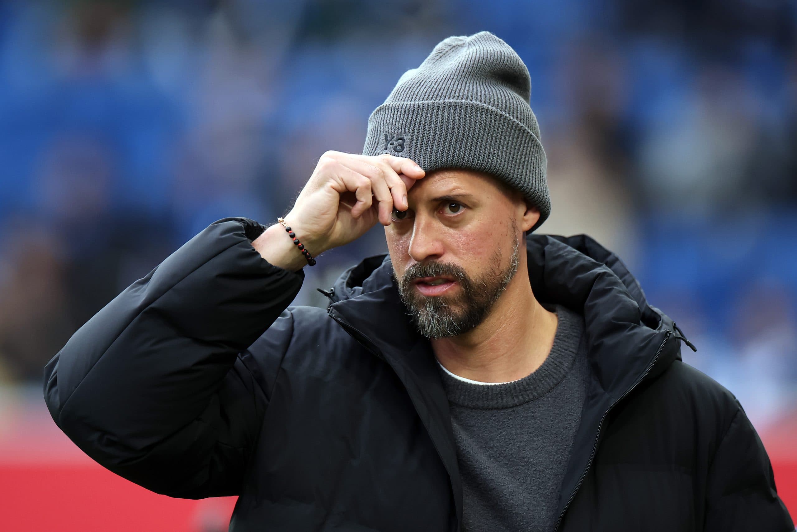 Germany’s Sandro Wagner (38) speaks on Arsenal tactics and Premier League links
