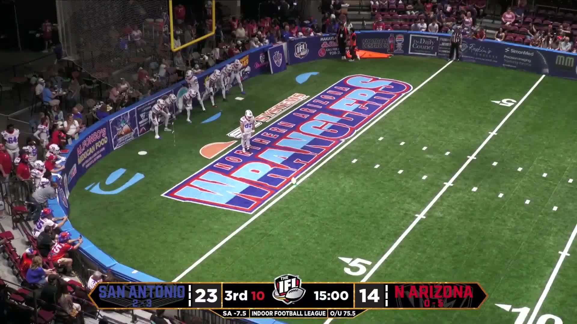 IFL Highlight: San Antonio Gunslingers vs Northern Arizona Wranglers - Omayebu scores an unbelievable end zone  to end zone touchdown