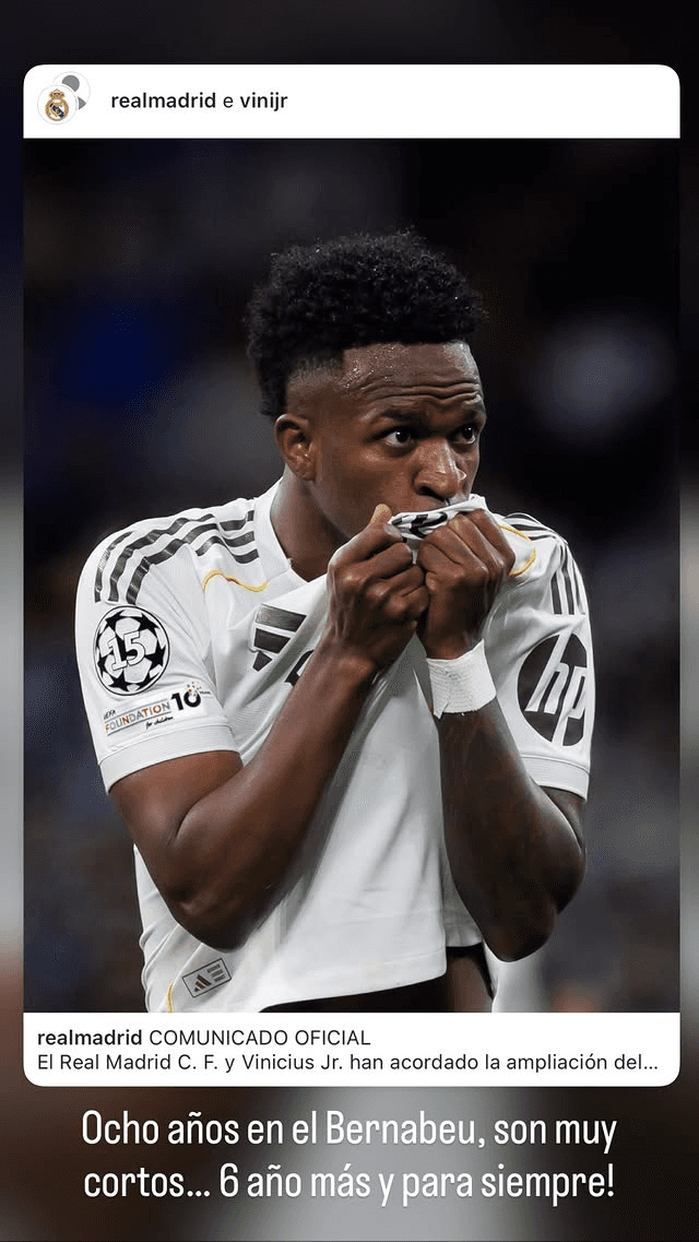 Confirmed: Vinicius signs new contract at Real Madrid until 2032
