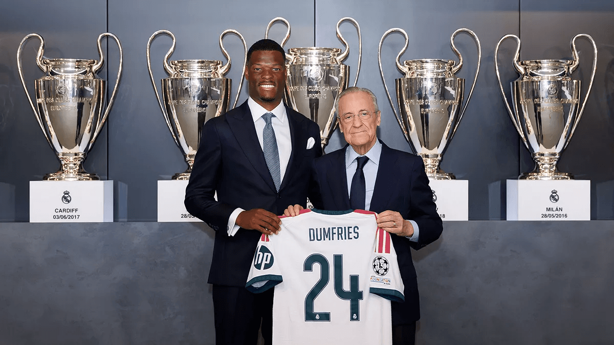 Denzel Dumfries opens up on Real Madrid move afer presentation: ‘This is a dream and a great responsibility’