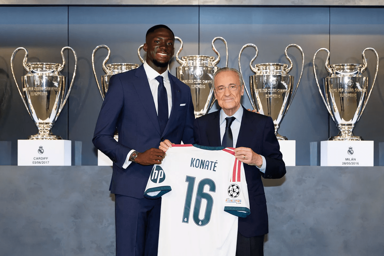 Konaté, unveiled by Real Madrid