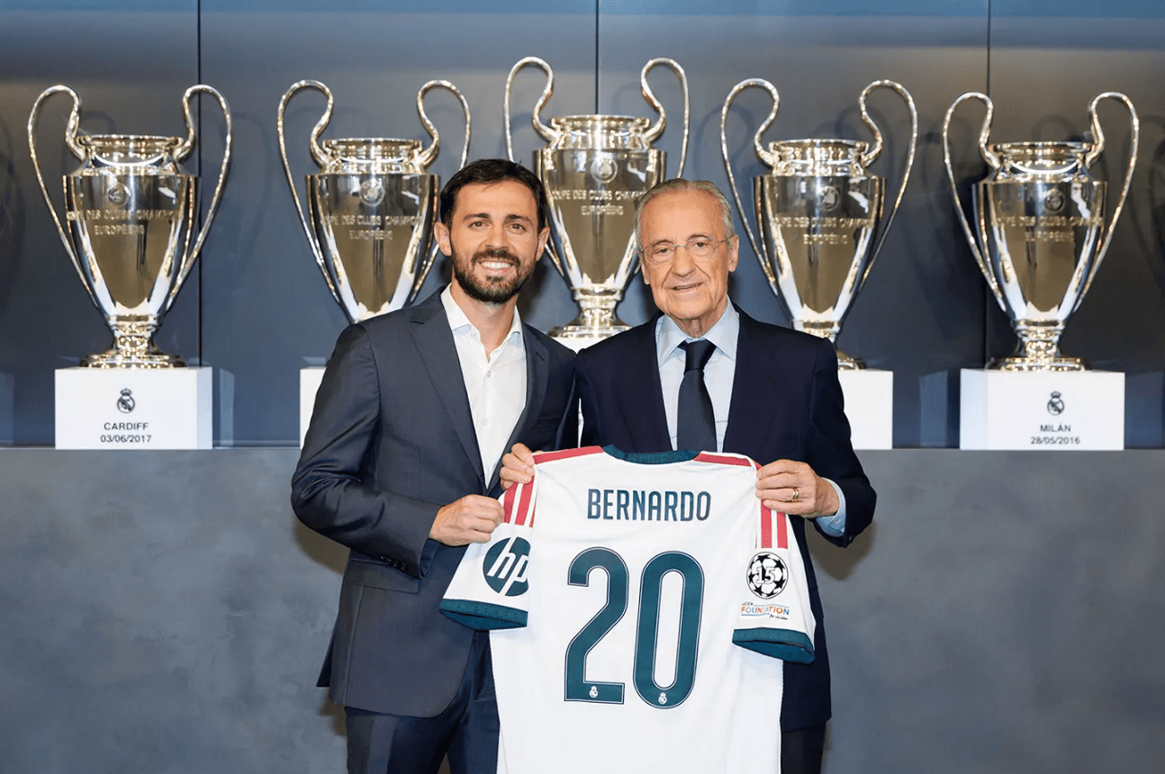 Bernardo Silva unveiled at Real Madrid