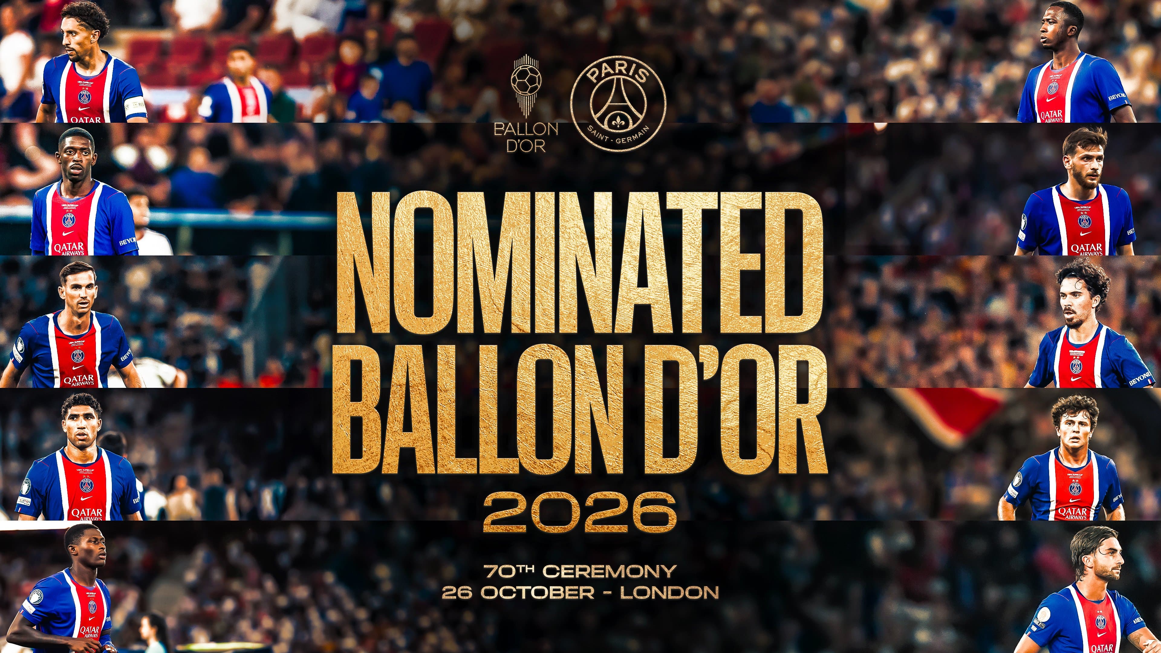 PSG have 10 players listed for Ballon d’Or award in record slew