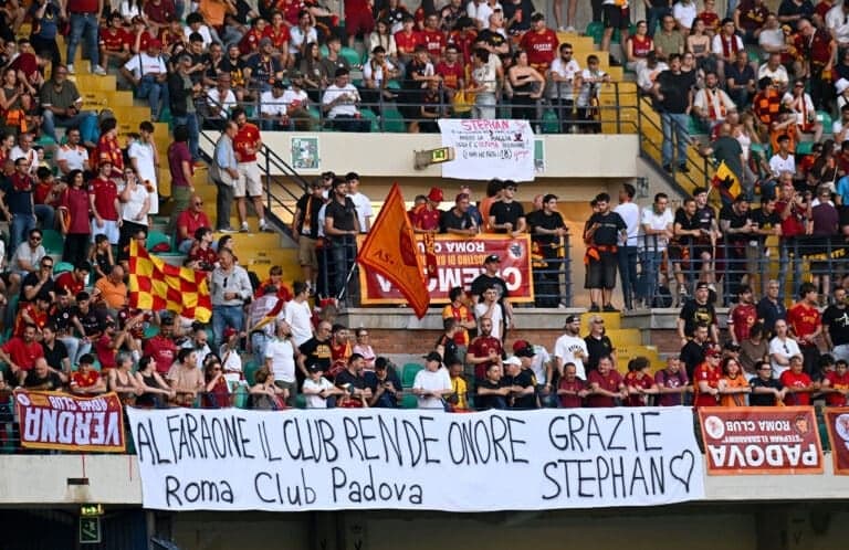 Roma fans pay tribute to El Shaarawy prior to Verona: “Thank you, Stephan.”