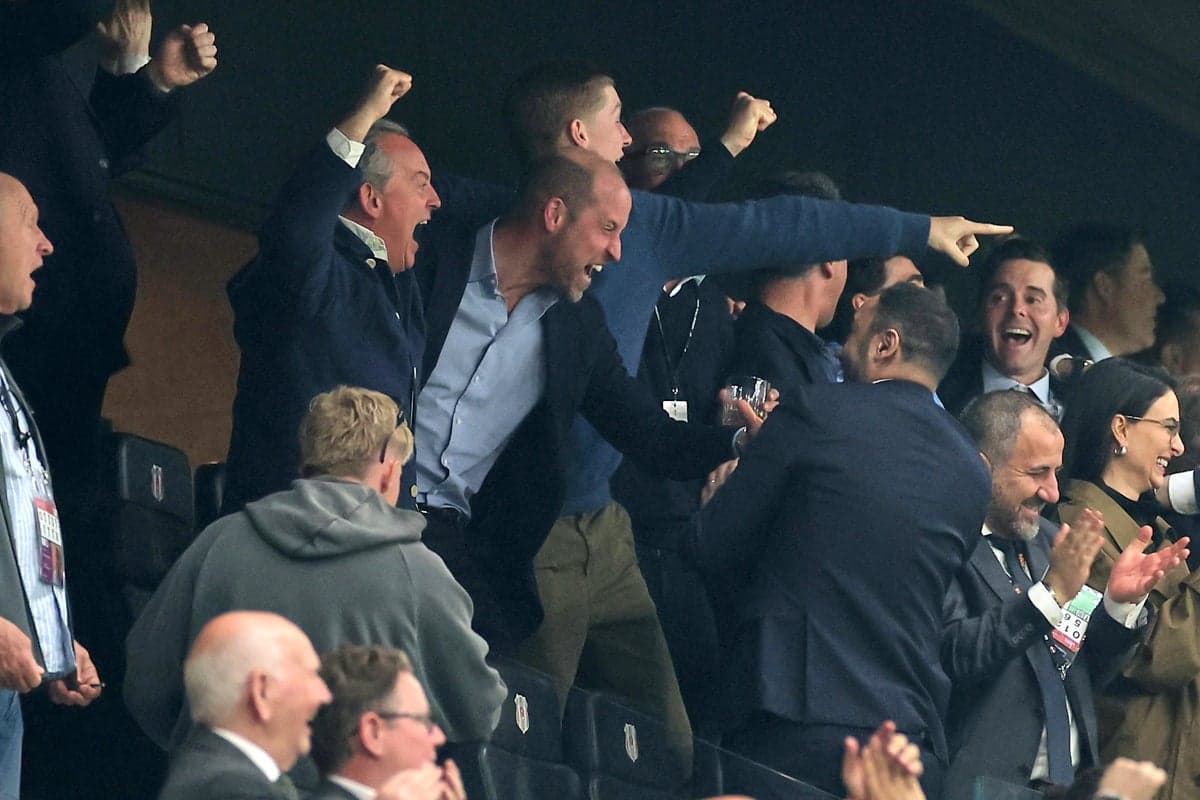 Prince William wildly celebrates from stands as Aston Villa cruise to Europa League glory