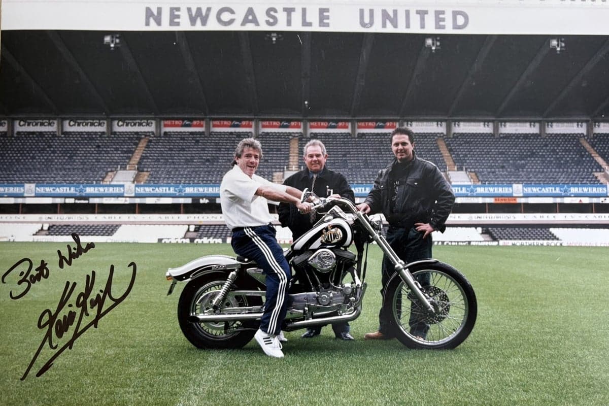 Kevin Keegan’s Harley-Davidson raises thousands for cancer charity days after his death