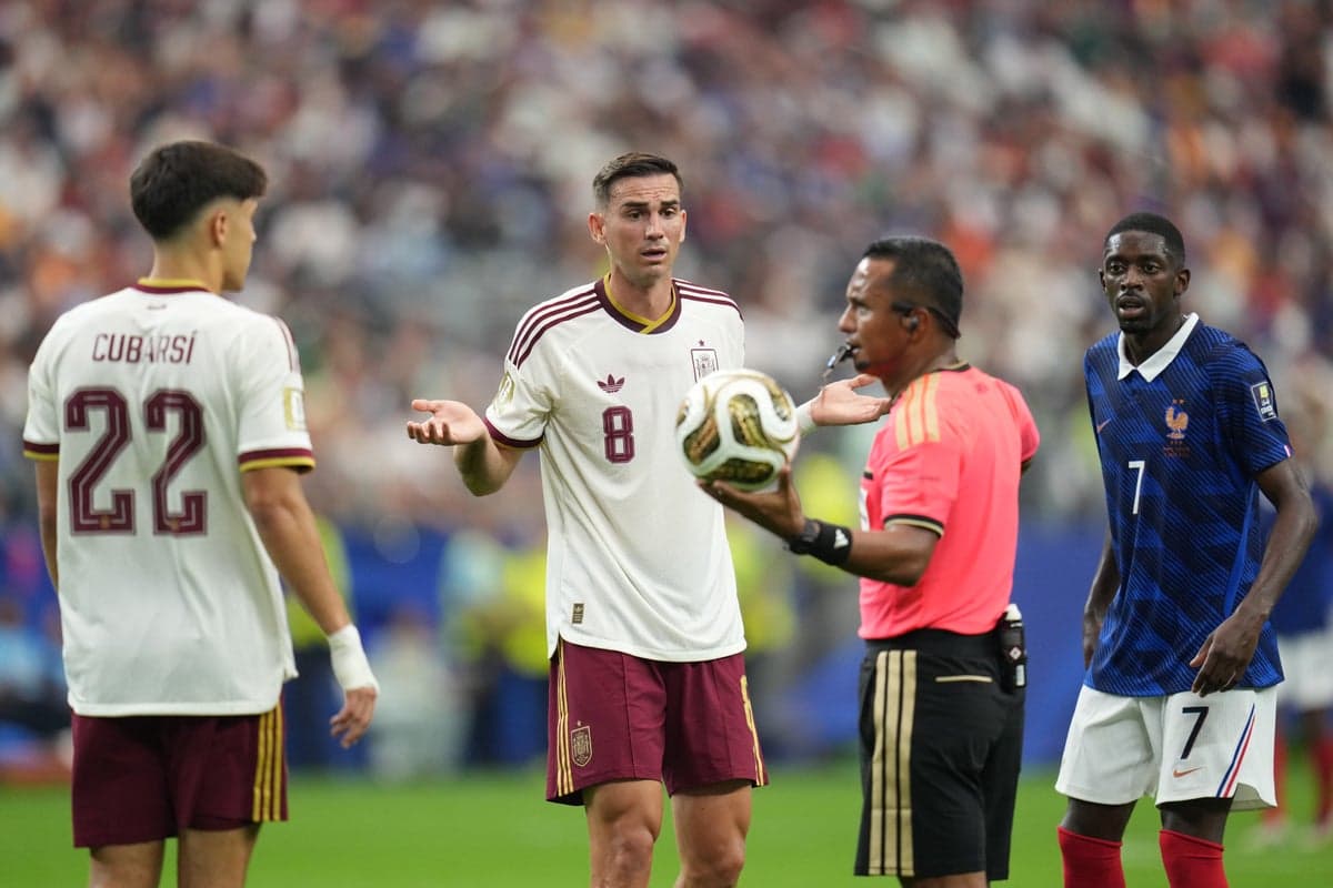 Was France free-kick against Spain overruled by VAR in World Cup semi-final?