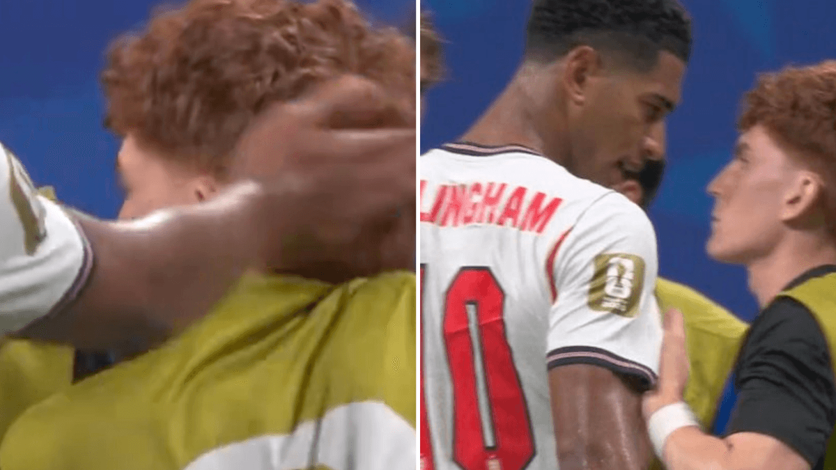 Jude Bellingham slaps Argentina star after England exit World Cup