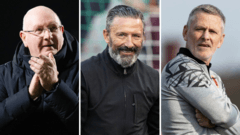 McInnes, McGlynn & Naysmith vie for manager award - but Askou misses out